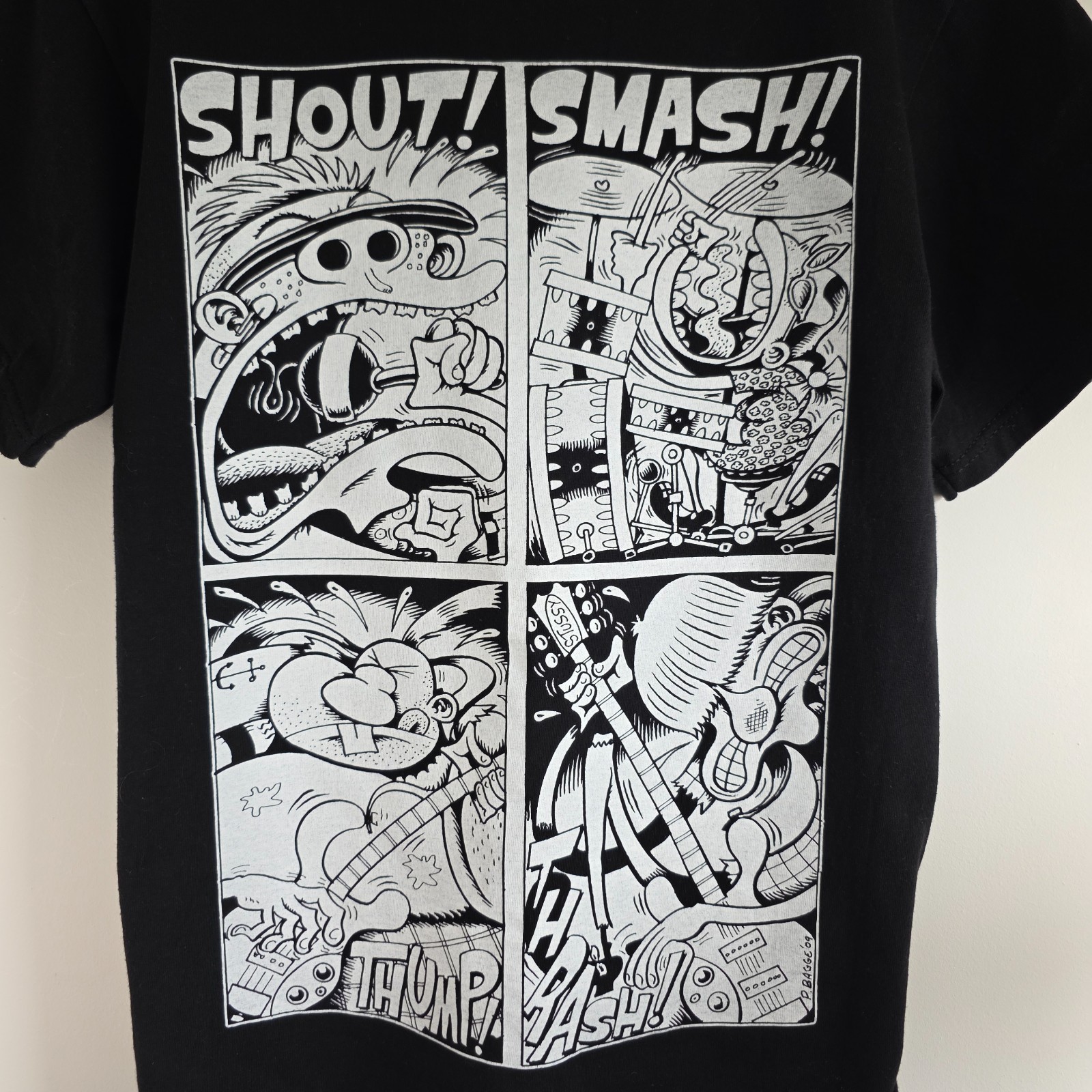 Stüssy x Peter Bagge Comic Graphic T-Shirt Black Size M Cartoon Streetwear image 4