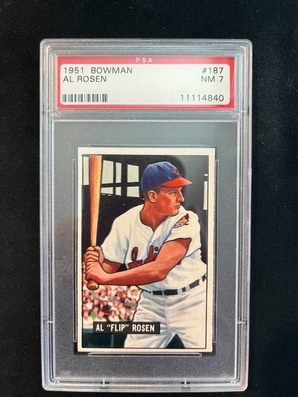1951 Bowman Baseball Al Rosen #187 Cleveland Indians PSA 7