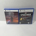 PlayStation 5 Game Lot: Star Wars Jedi Survivor & Spider-Man Miles Morales Ps5