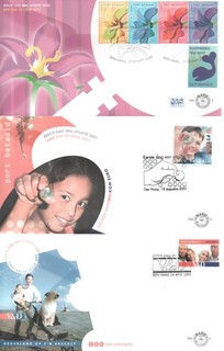 F167 Nederland 6 FDC's Port betaald zegels