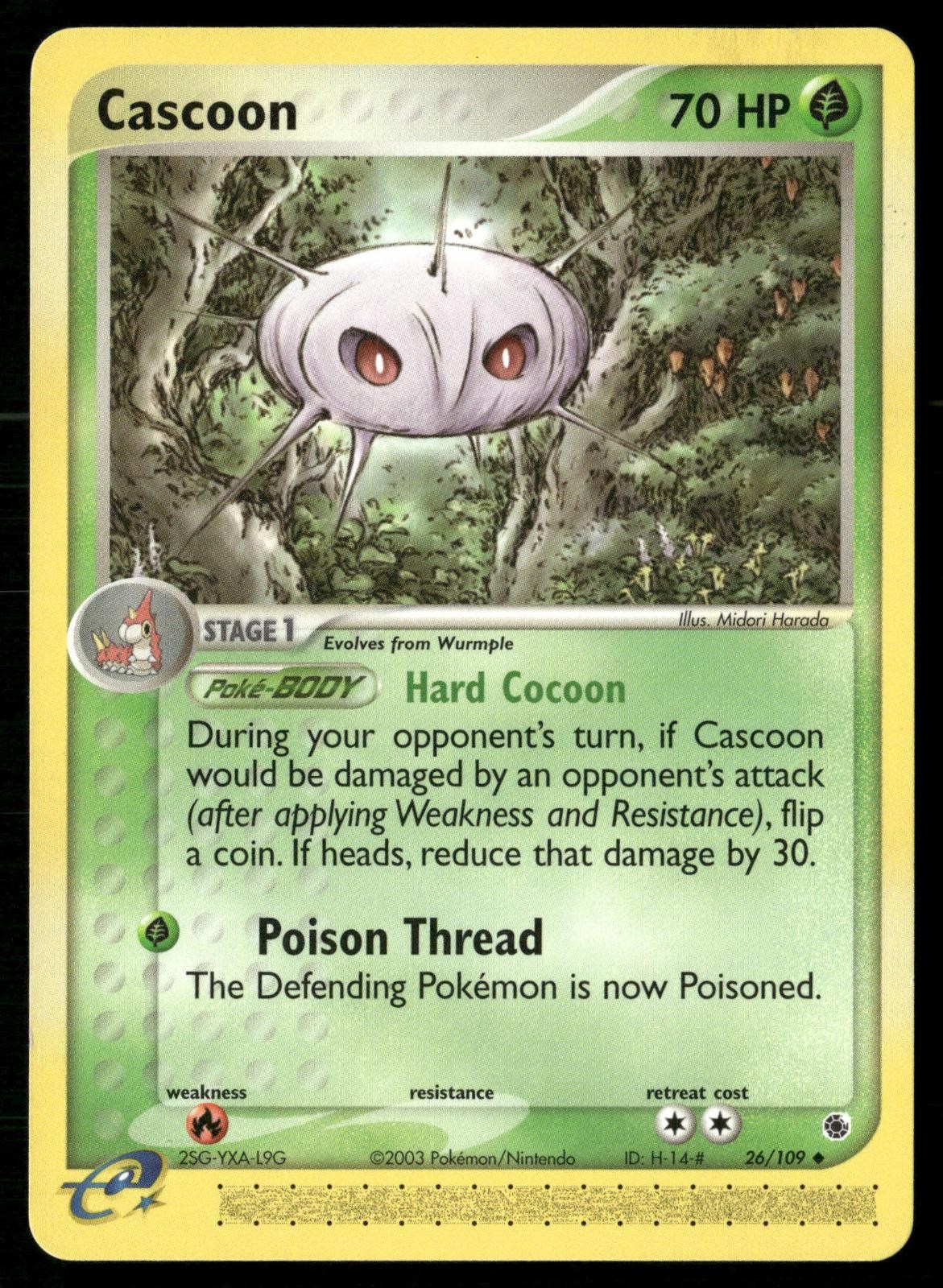 Cascoon 26/109 Uncommon Ruby & Sapphire Pokemon MP