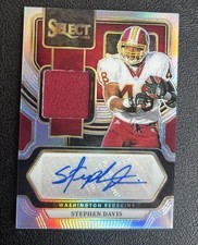2023 Panini Select Football Stephen Davis Silver Patch Auto /199 Washington