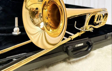 YAMAHA Trombone YSL-456G Instrument Music Wood with Hard Case Tenor bass classic