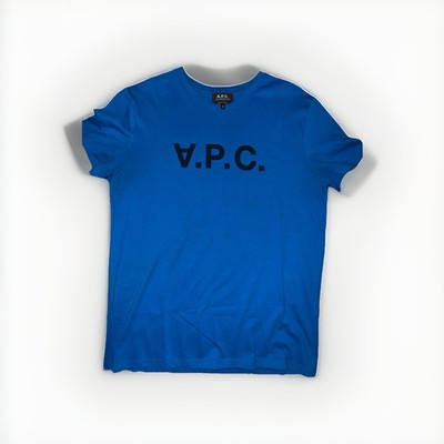A.P.C. Rue Madame Paris Men's T-Shirt Size Medium Royal Blue VPC