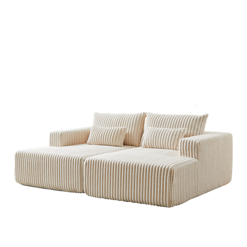87" Oversized Sectional Lounge Chaise,No Assembly Required,Cloud Plush Loveseat - Picture 3 of 18