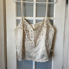 Cabernet Vintage Camisole Lace Trim Ivory  Pink Lot of 2 Size 46, L/XL