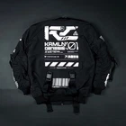 Kremlin Genesis Black Techwear Cyberpunk Cybernetic Series Bomber Jacket