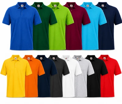 4er FRUIT OF THE LOOM PREMIUM POLOSHIRT M L XL XXL XXXL 100% BAUMWOLLE SHIRTS - Bild 1 von 4