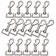 16 Pieces 3 x 1 Inch Heavy Duty Nickel Plated Swivel Snap Hooks Pet Buckle