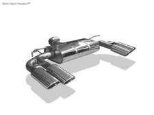 FOX Duplex Sportauspuff Audi A3 8V Sportback 1.8 2.0l 4x4 je 2x115x85mm gerollt