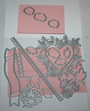 Stampin Up Retired FLORAL HEART Dies Great Condition 