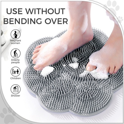 #ad Shower Foot Back Scrubber Massage Pad Body Bath Soft Brush Mat Cleaning Bathroom $5.77