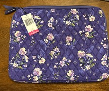 NWT Vera Bradley Laptop Sleeve WILD ROSES Purple Brand New  59 retail Price NEW
