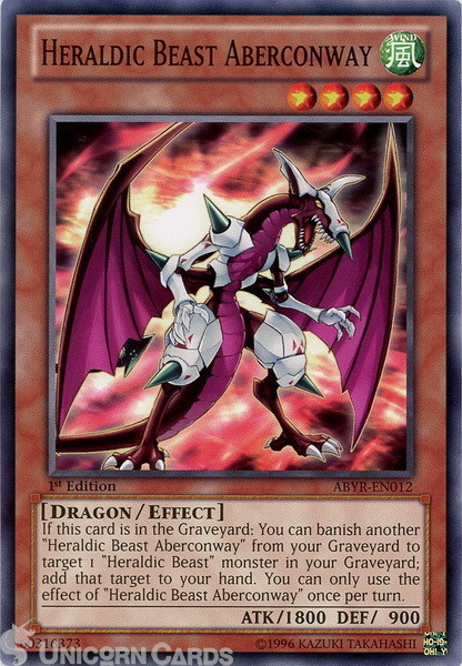 ABYR-EN012 Heraldic Beast Aberconway Common 1st Edition Mint Yu-Gi-Oh! Card