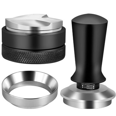 51mm Espresso Accessories Kit: Distributor, Tamper, Dosing Funnel for Delonghi