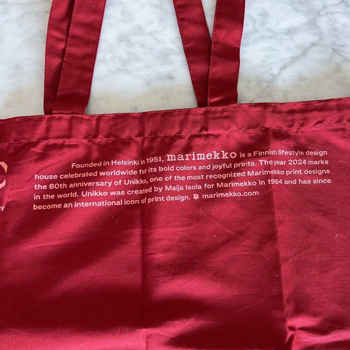 Marimekko Tote Bag Unikko 60th Anniversary Limited Edition Brand