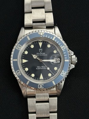 Rare Vintage Tudor Submariner 76100 Blue Bezel Prince Oysterdate ETA 2824-2