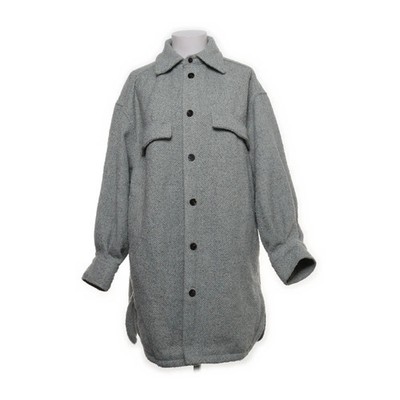 H&M, Oberhemd, Damen, Größe: M, Grau, Polyester, Chevron, Tweed #xRH