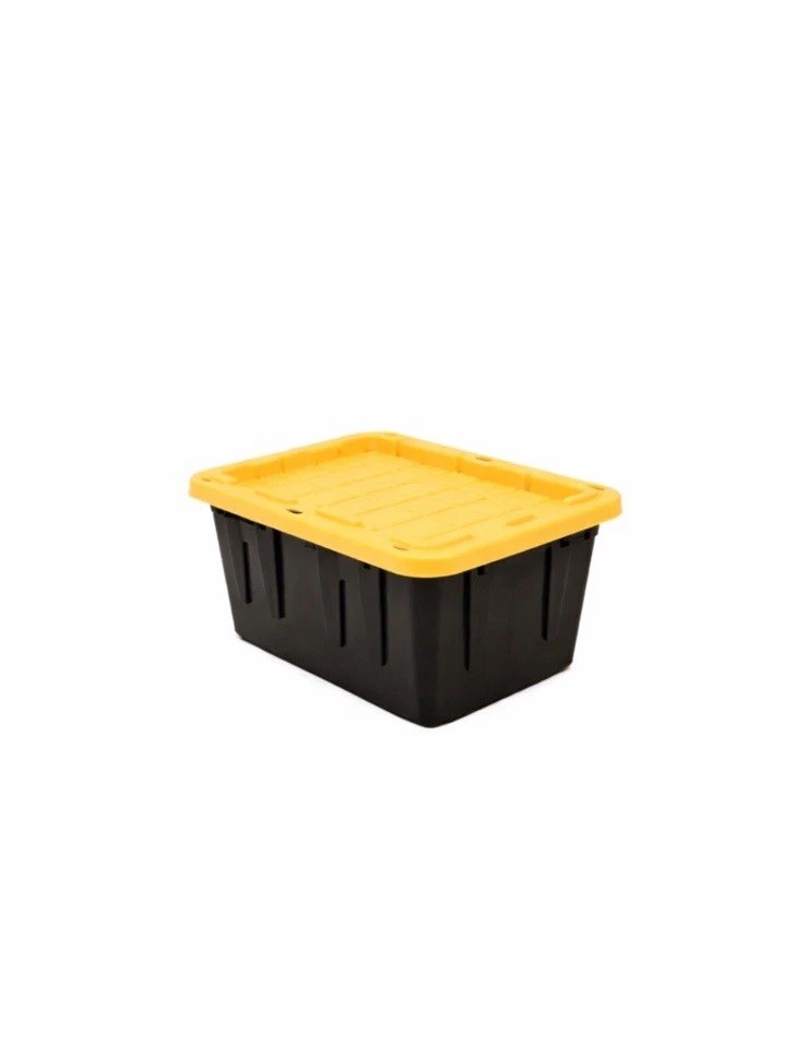 5 Pack Tiny Tote Mini Storage Container With Yellow Lid