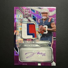 2024 Panini Spectra Joe Milton III Aspiring Patch Autographs Neon Purple /30