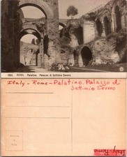 Roma Palatino Palazzo di Settimio Severo Postcard Unposted Vintage Italy Sepia