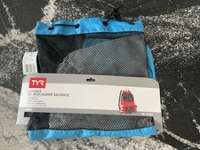 TYR Alliance Mesh Backpack in Blue and Black