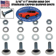 516 X 1 Bumper Bolts Round Head Stainless Steel Front Rear Buick 4pcs K