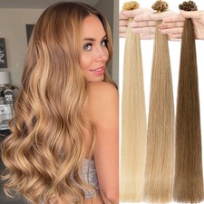Keratin Bonding Nail U Tip Pre-bonded 100 Remy Human Hair Extensions Thick 1G/S