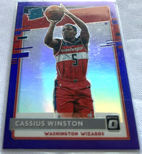 2020-21 Donruss Optic Basketball Cassius Winston Washington Wizards Purple RC