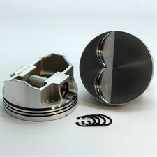 Dss Piston Set 8130-4155 Sx Forged 4.155 Bore Flat Top 6 In. Rod For 400 Sbc