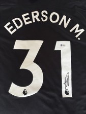 Ederson Becket Witnessed Signed Man City Shirt COA XL