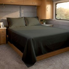 RV Short King Sheets 72 x 75,Luxury Soft 100 Egyptian Cotton, 4 Pcs Camper B...