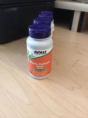 Now Foods Black Cohosh Root 80 mg 90 Veg Capsules GMP Quality Assured, Vegan,