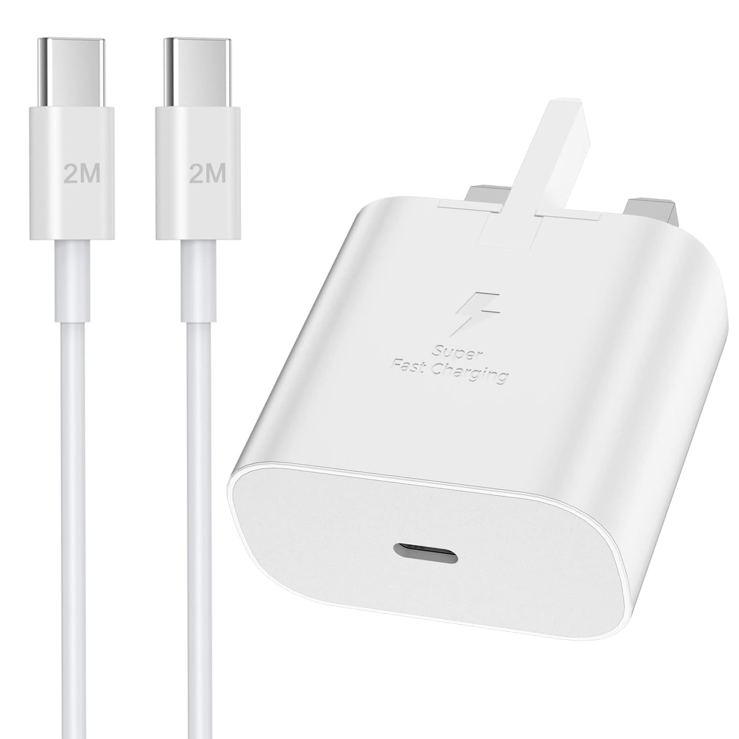 Samsung Fast Charge Plug and Cable 2M Samsung USB C Charger with USBC to Type C