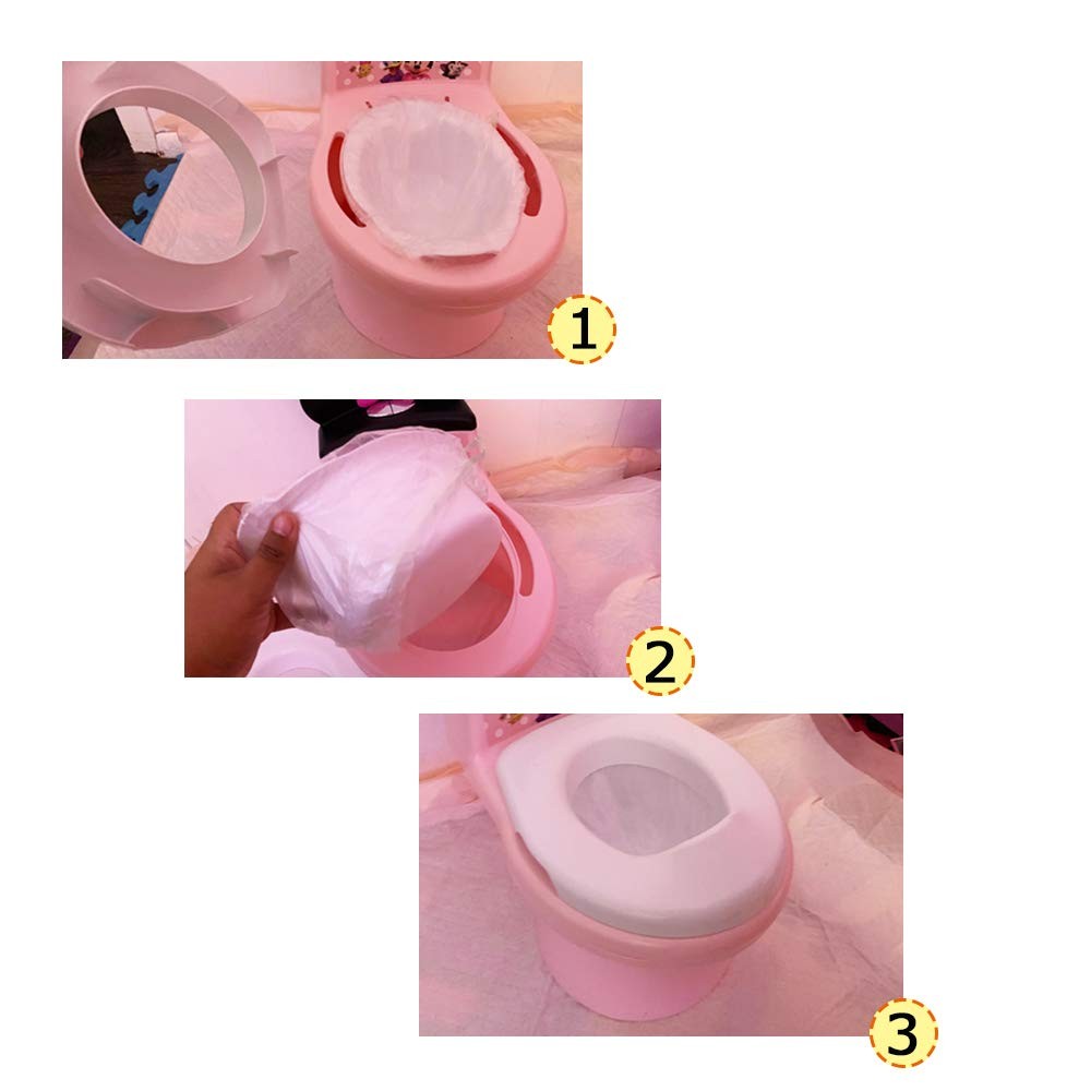 100Pack Potty Chair Liners with Drawstring,Toilet Seat Potty Bags Cleaning Bag