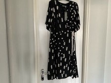 Mint Velvet Black & White Dress Size 12