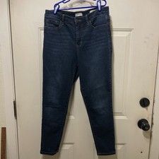 Jessica Simpson Jeans Women's 6 Blue Dark Wash High Rise Skinny Ankle 30  x 26  