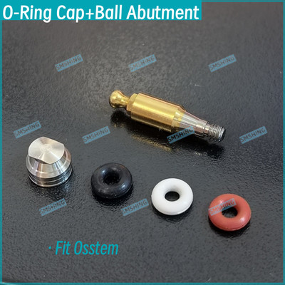 Dental O-Ring Kit Overdenture Retention Ball Cap Locator Abutment Fits Osstem