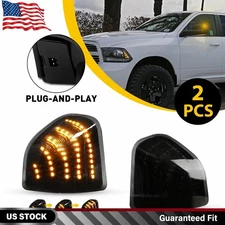 Smoke LED Side Mirror Sequential Turn Signal Light For Dodge Ram 1500 2500 3500