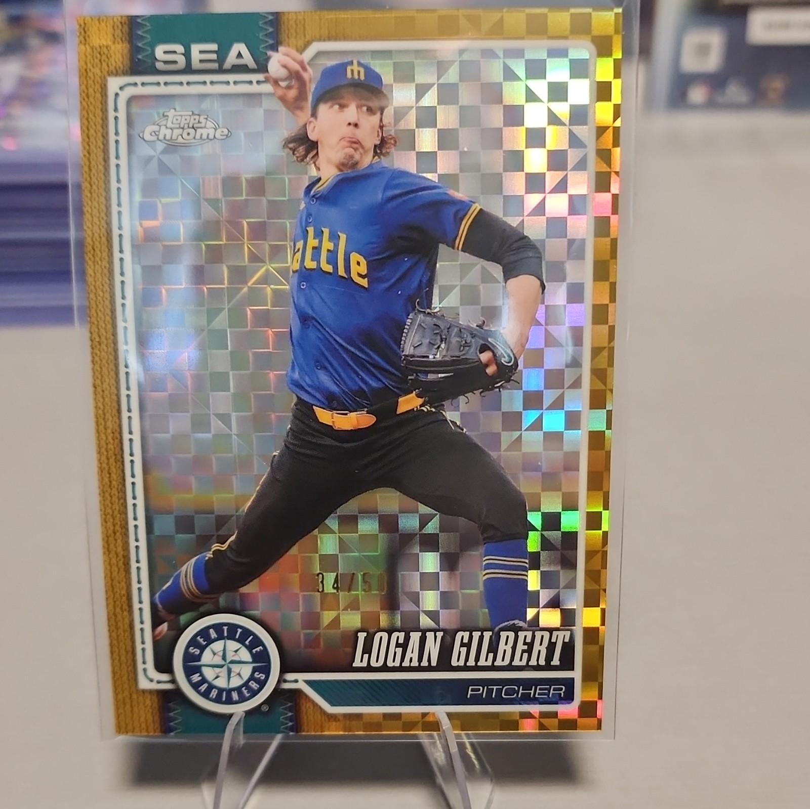 Topps 2026 Chrome Logan Gilbert Seattle Mariners #176 Parallel /50