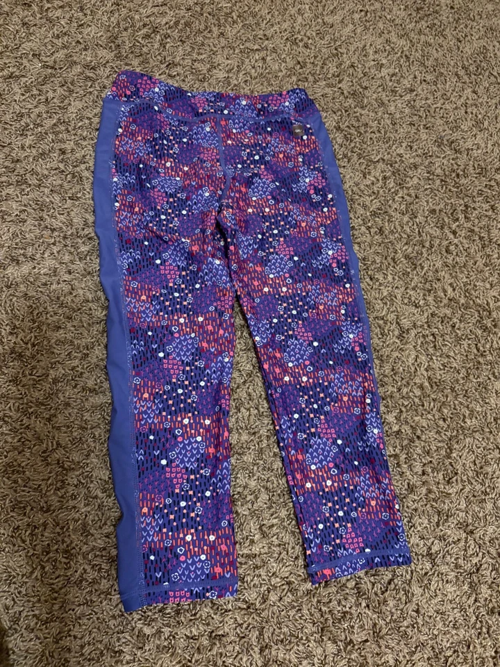 Leggings atléticas Tea Collection 12 roxas estampa geométrica nylon mistura de elastano - Imagem 3 de 3