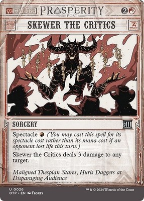SKEWER THE CRITICS x4 mtg NM-M Breaking News 4 Unc