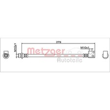 Metzger Bremsschlauch hinten links für Honda Jazz