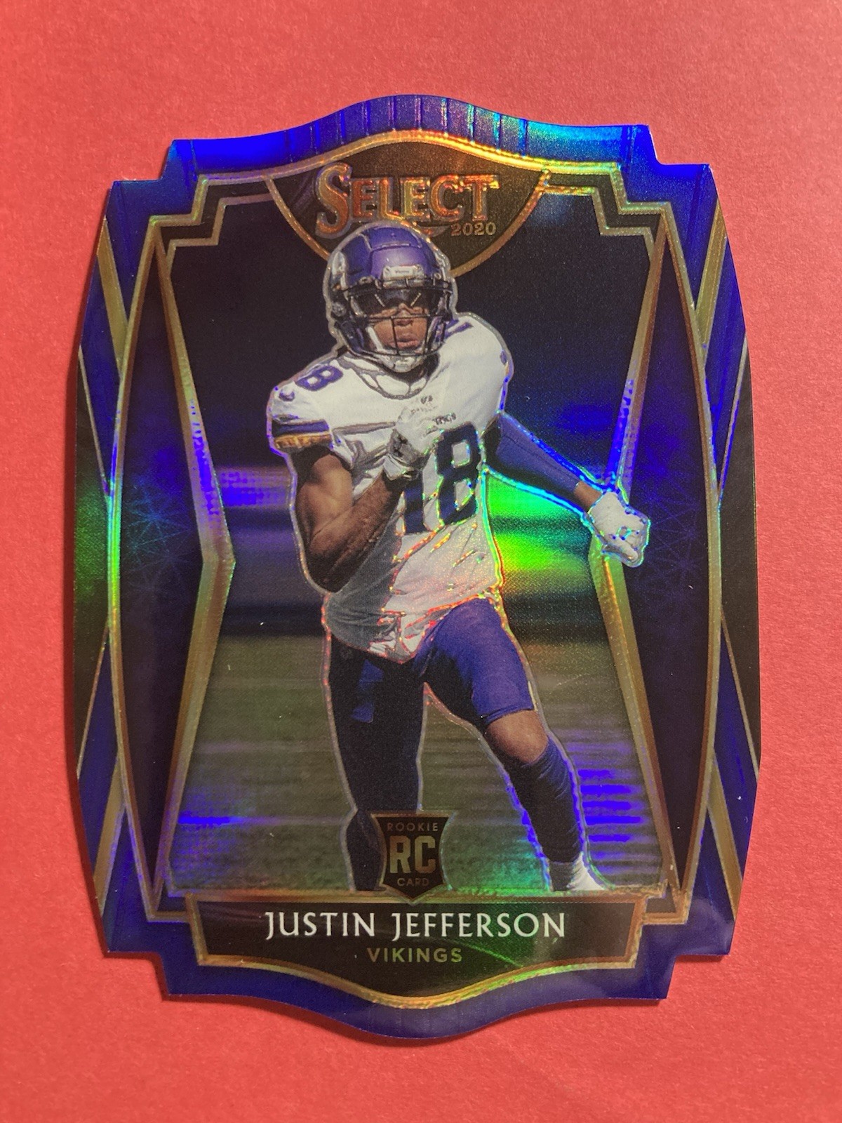 2020 Panini Select Premier Level Justin Jefferson #161 BLUE DIE-CUT RC