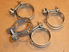Vintage Split Band Hose Clamps 1-18 I.d. Plated 4 Pieces Nos Vintage Split Band Hose Clamps 1-18 I.d. Plated 4 Pieces Nos