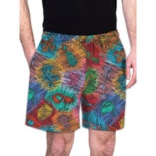 NEW Bayouwear Bayou Shorts - Music Lines™ Print Elastic Waist Made in USA Black