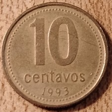 1993 Argentina 10 Ten Centavos Actual Coin Circulated 