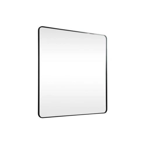 Elegant Decor Evermore 48" x 48" Soft Corner Square Metal Mirror in Black - Picture 3 of 9