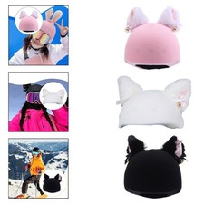 Ski Helmet Cover Cartoon for Women Men Elastic Knitted Cap Lovely Soft Warm