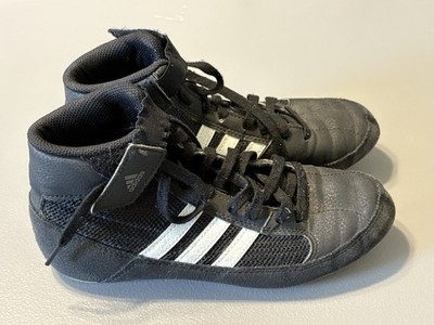 Adidas Havoc Boxing  Wrestling Boots Juniors Black White UK3 EU35.5 US3.5 VGC!